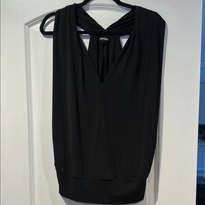 Express Black Backless Blouse